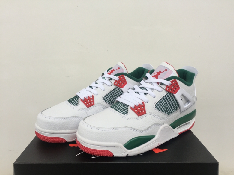 Air Jordan 4 NRG White Green Red Shoes - Click Image to Close